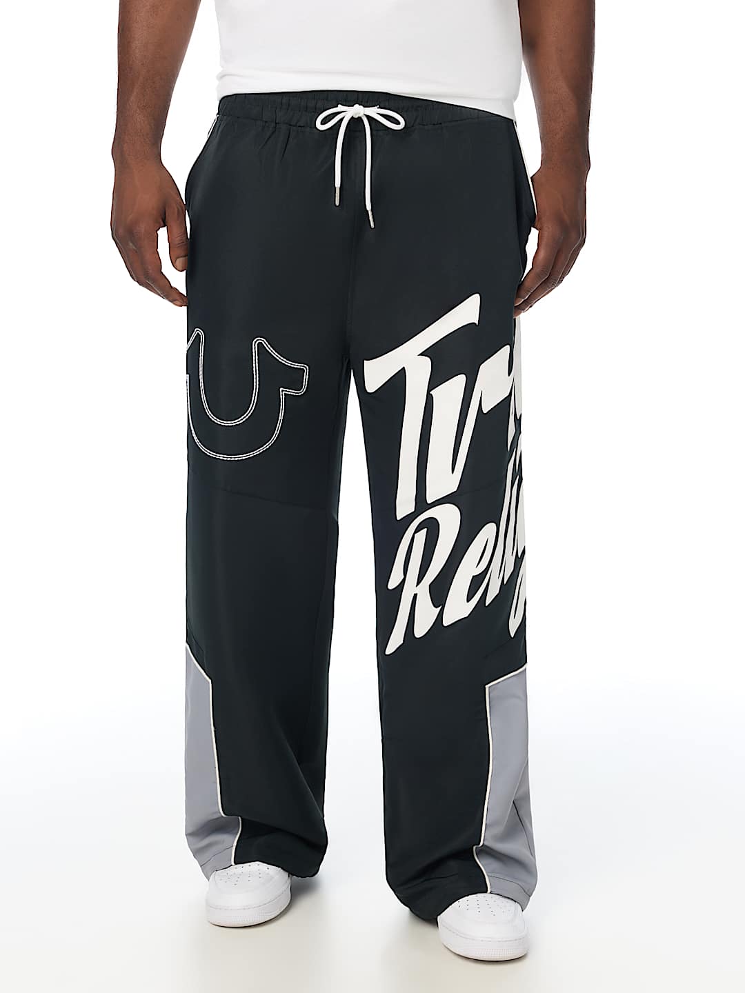 pantalon horseshoe logo baggy nylon pant