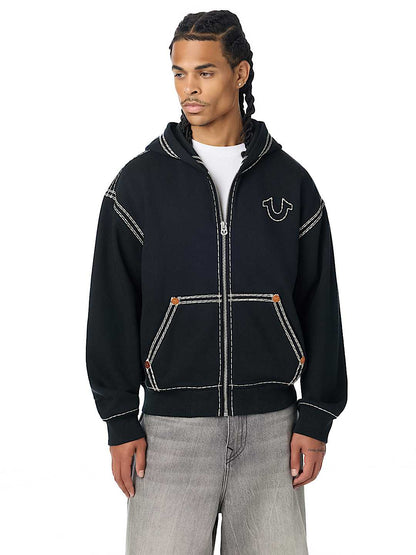 buso super qt boxy zip hoodie