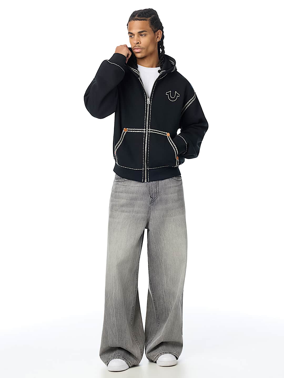 buso super qt boxy zip hoodie