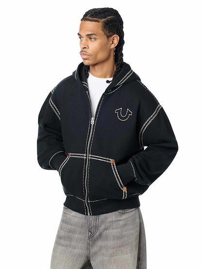 buso super qt boxy zip hoodie