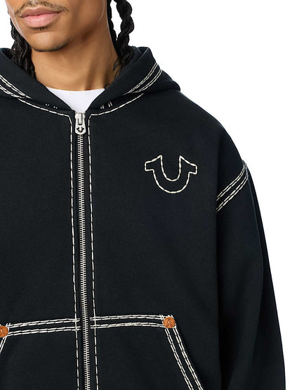 buso super qt boxy zip hoodie