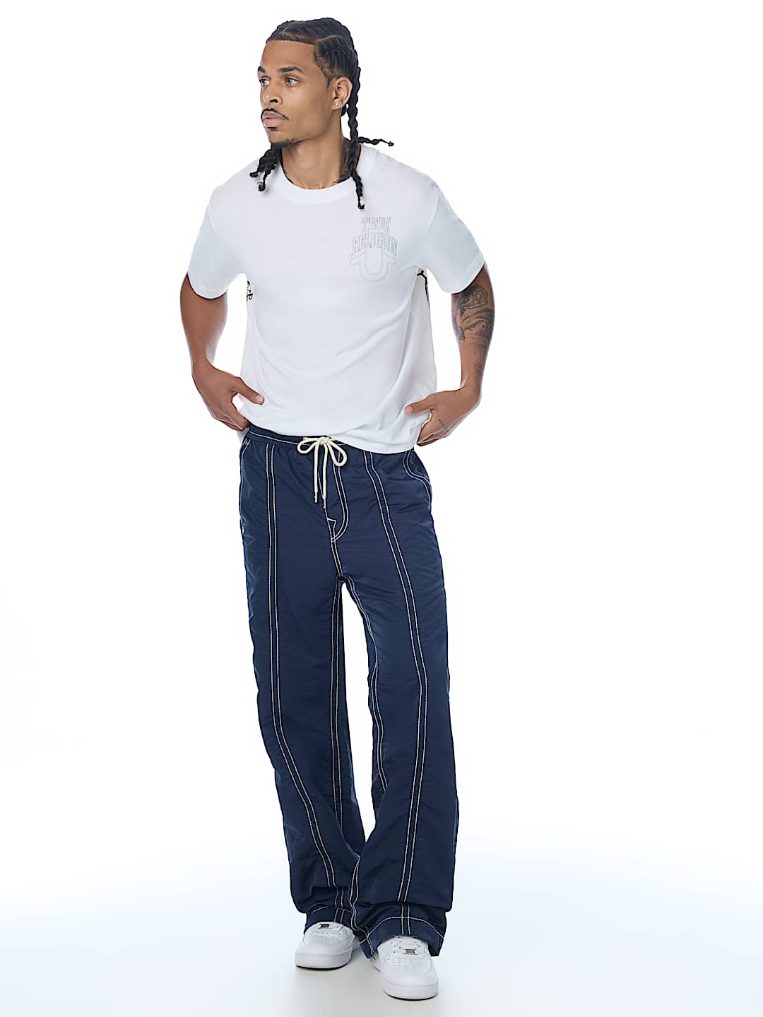 pantalon vinny nylon big t flap ultra baggy pant 34"
