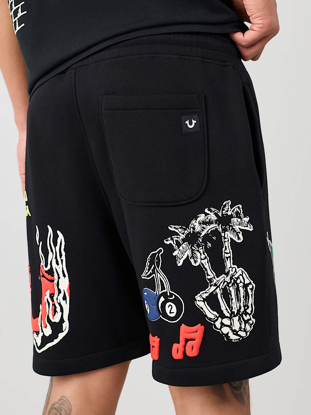 pantaloneta sketched logo fleece short
