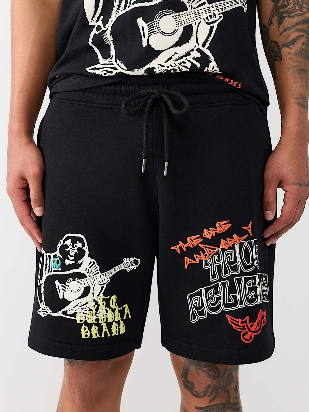 pantaloneta sketched logo fleece short