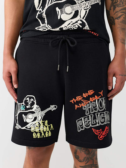 pantaloneta sketched logo fleece short