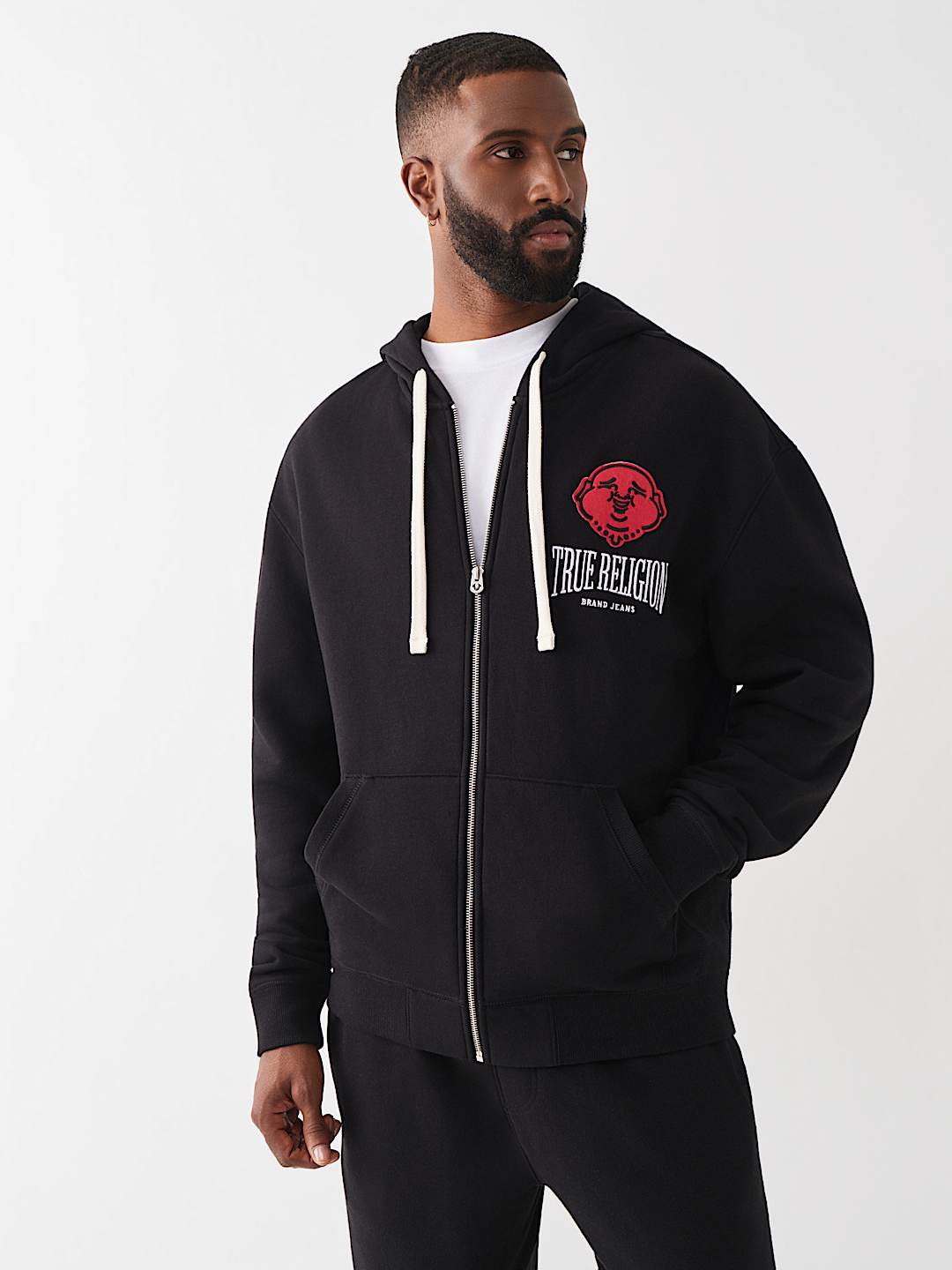 buso buddha fleece zip hoodie