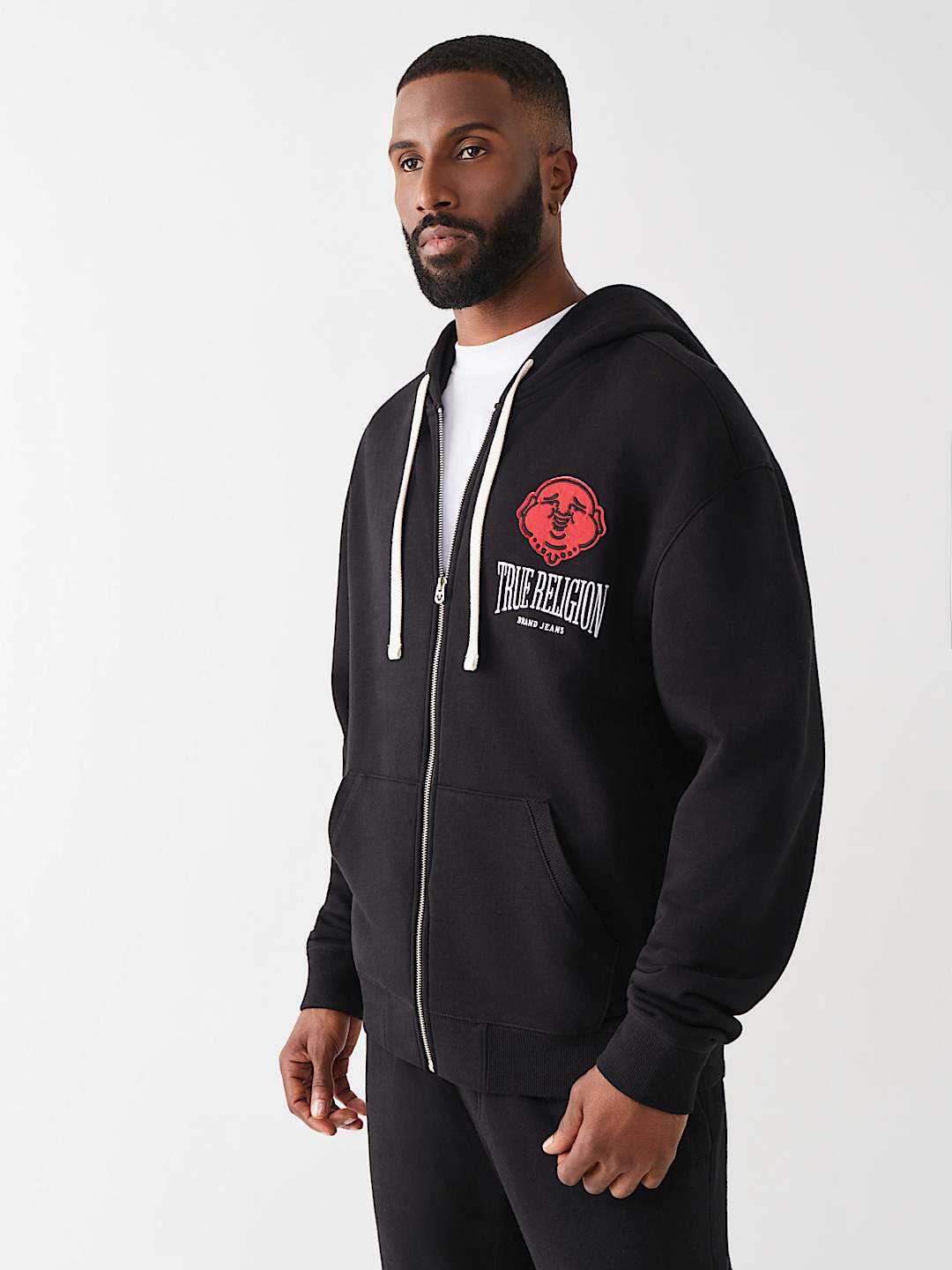 buso buddha fleece zip hoodie
