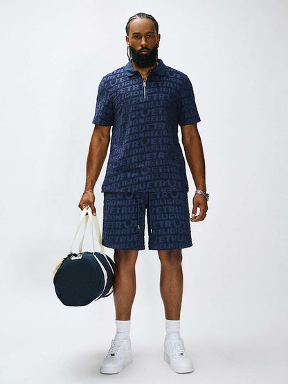 pantaloneta logo terry knit short