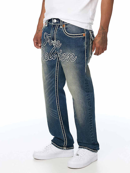 pantalon ricky rope stitch flap straight jean 34"