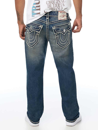 pantalon ricky rope stitch flap straight jean 34"
