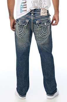 pantalon ricky rope stitch flap straight jean 34"