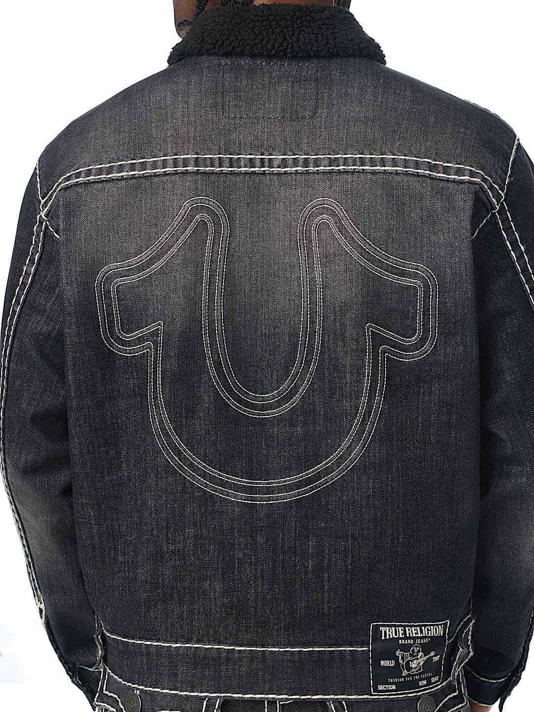 chaqueta super t oversized denim sherpa trucker jacket