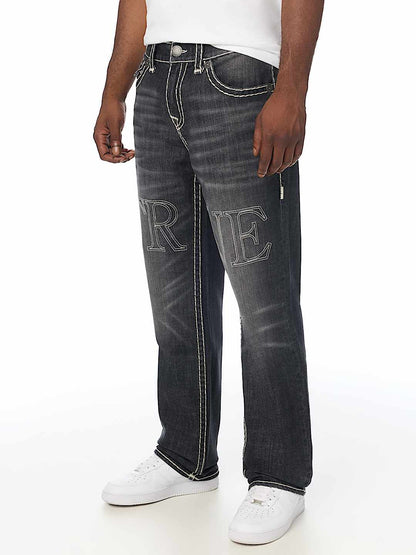 pantalon bobby embossed super t flap baggy jean