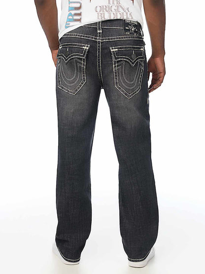pantalon bobby embossed super t flap baggy jean