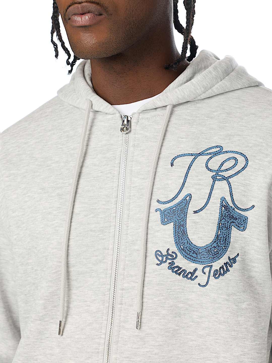 buso rope logo zip hoodie