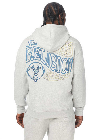 buso rope logo zip hoodie