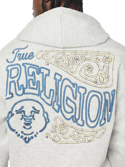 buso rope logo zip hoodie