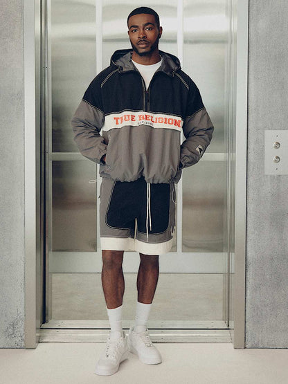 chaqueta colorblock big t nylon anorak jacket