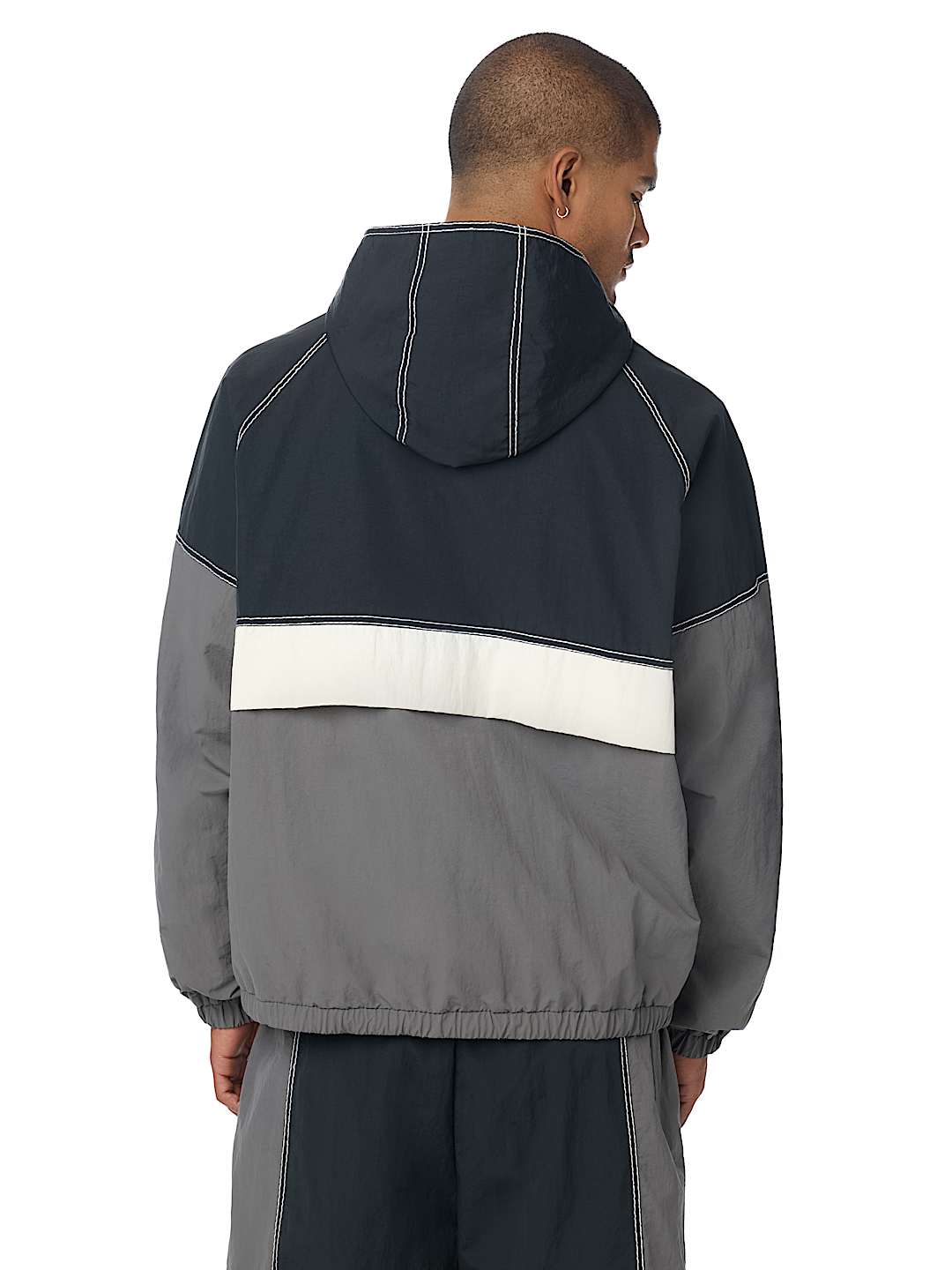 chaqueta colorblock big t nylon anorak jacket