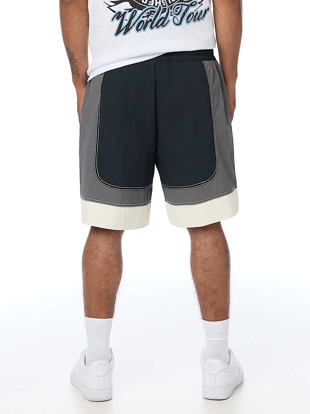 pantaloneta colorblock big t nylon short