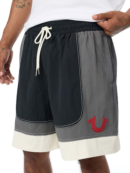 pantaloneta colorblock big t nylon short