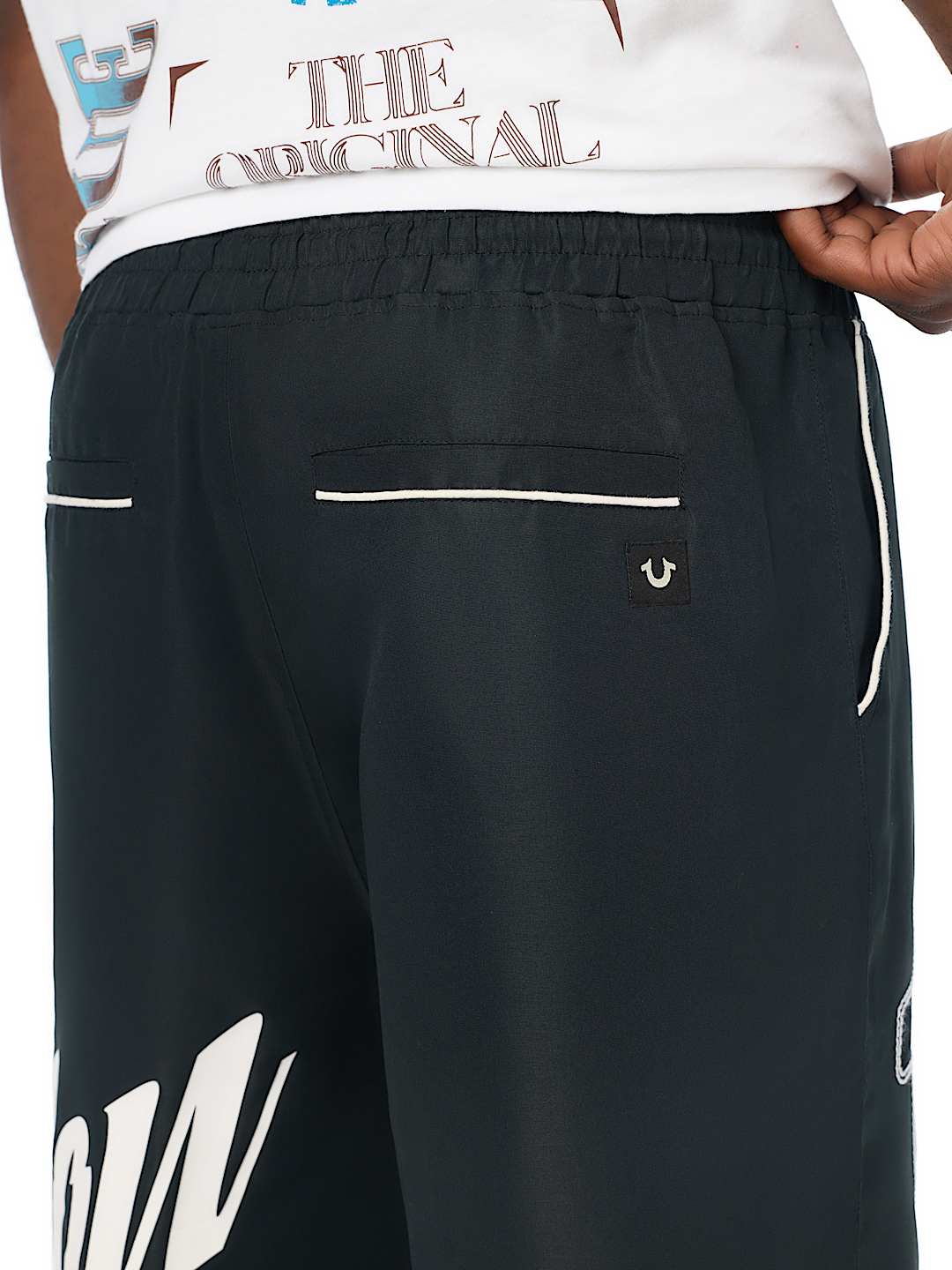 pantalon horseshoe logo baggy nylon pant