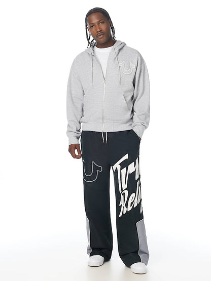 pantalon horseshoe logo baggy nylon pant