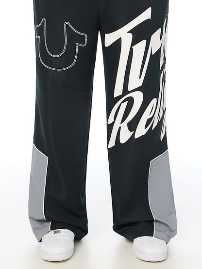 pantalon horseshoe logo baggy nylon pant