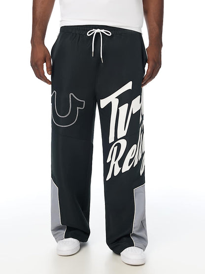 pantalon horseshoe logo baggy nylon pant