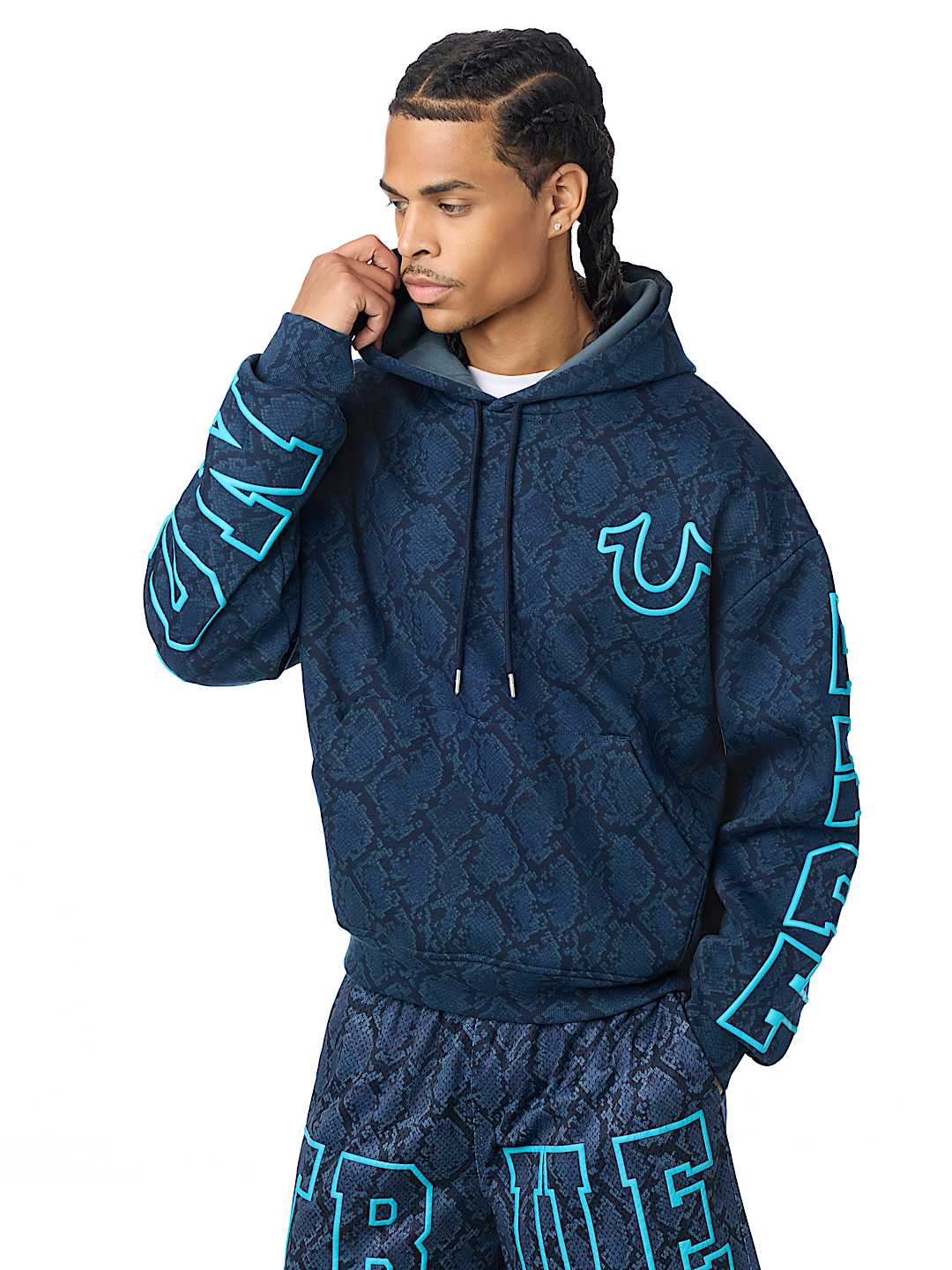 buso snakeskin boxy hoodie