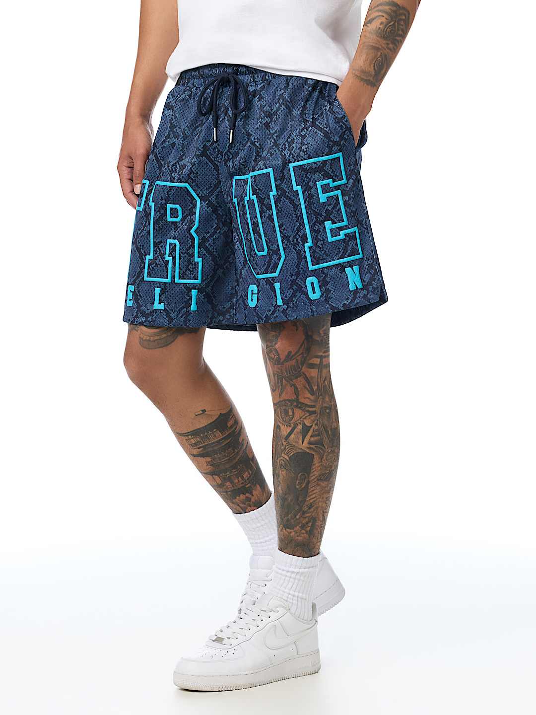 pataloneta snakeskin mesh basketball short