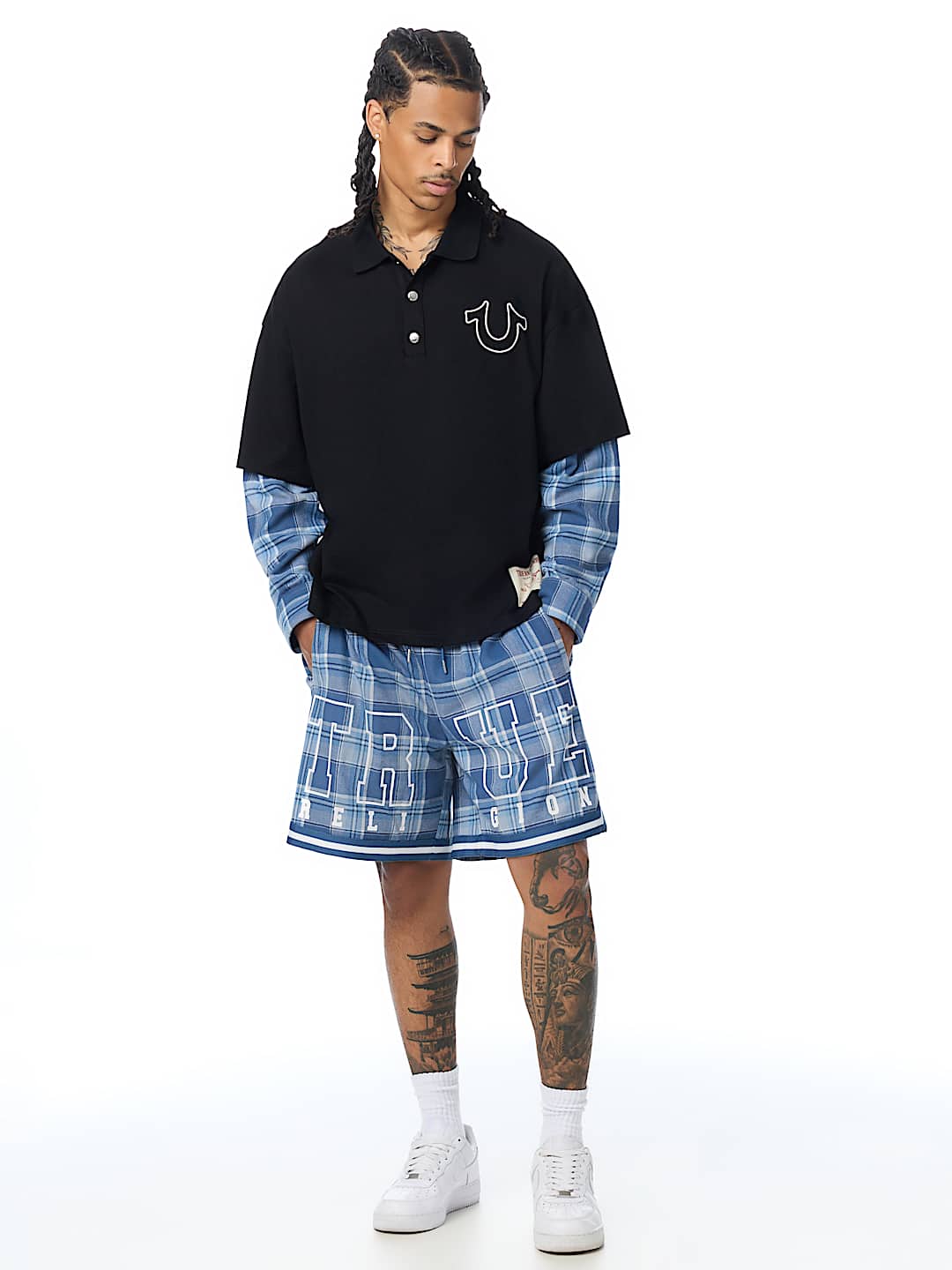 polo ayered polo shirt