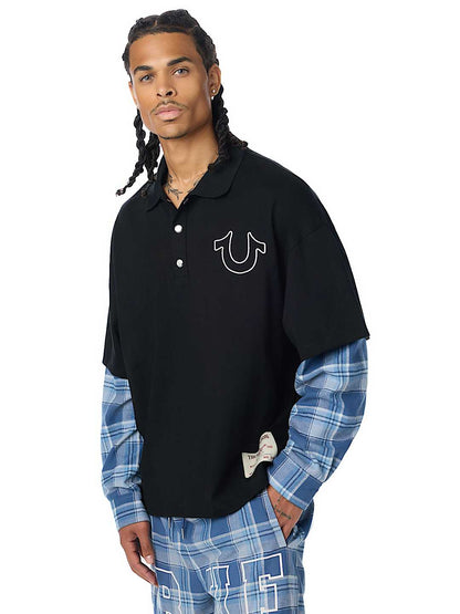 polo ayered polo shirt