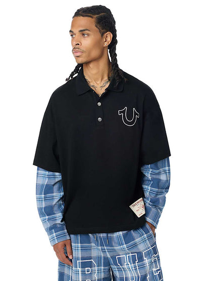 polo ayered polo shirt