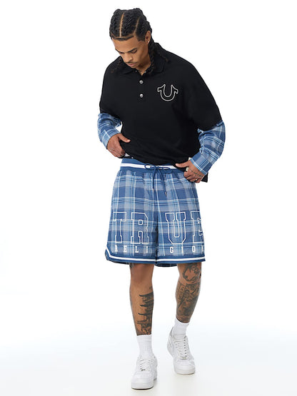 pantaloneta flannel basketball short